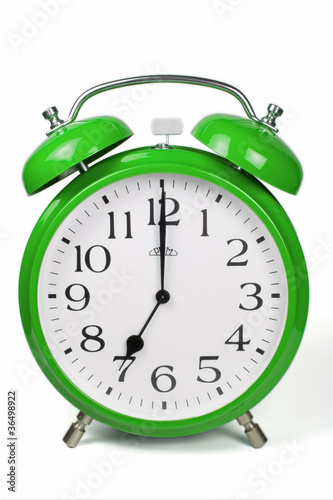Wecker 7 Uhr / Seven a clock - grün / green