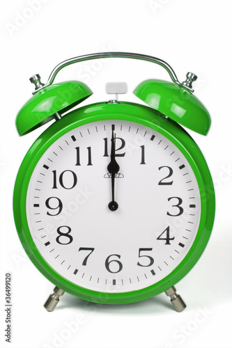 Wecker 12 Uhr / Twelve a clock - grün / green