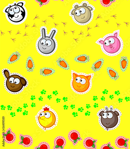 farm pets wallpaper seamless