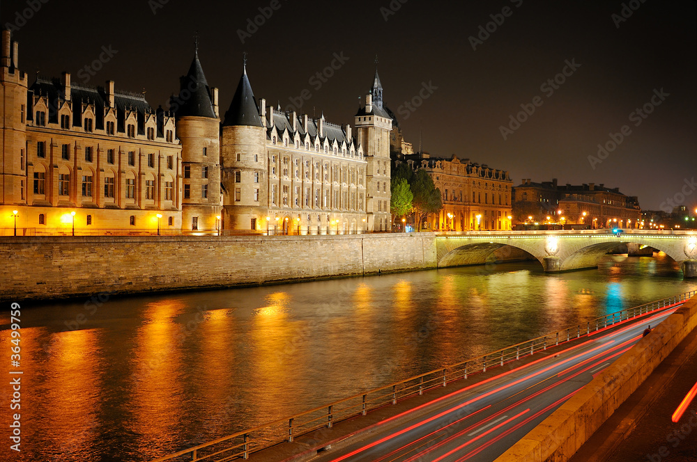 Paris - river Seine, palaces and townhouses, France