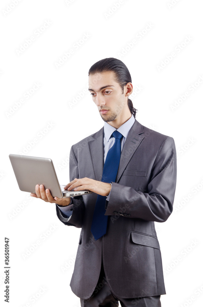 Busissman working on the laptop Busissman working on the laptop