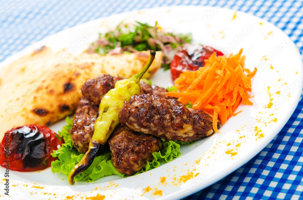 Meat balls served in the plate Meat balls served in the plate