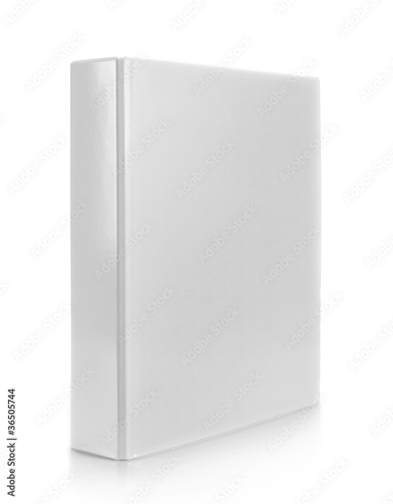 white binder isolated on white background white binder isolated on white background