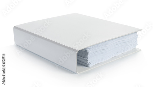 Blank white binder photo