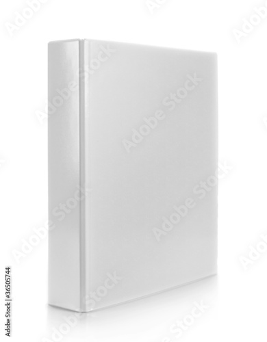 white binder isolated on white background