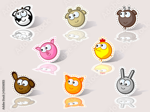 farm pets heads