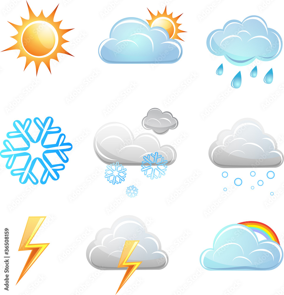 Weather icon vector set Weather icon vector set