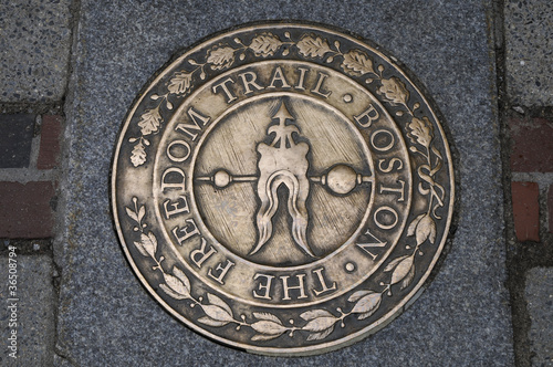 Sign, Freedom Trail, Boston, Massachusetts, USA