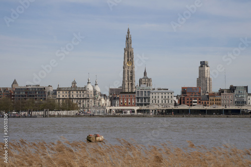 View on Antwerp from Sint Anneke