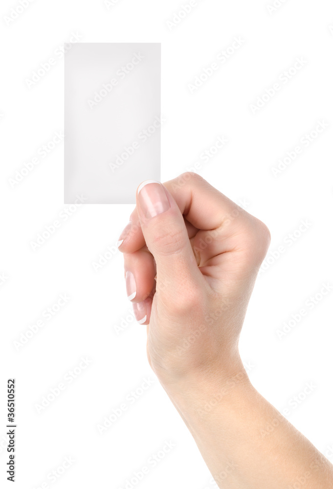 Card blank isolated