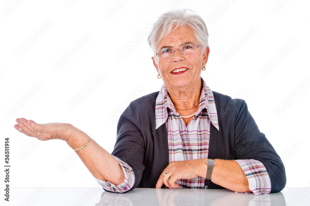 Zufriedene Seniorin Zufriedene Seniorin