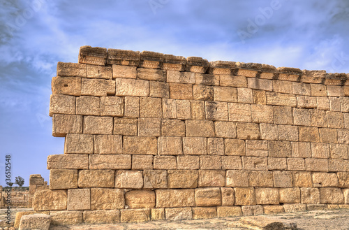 Ancient wall in ruined city of Sbeitla
