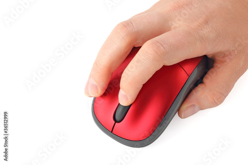 Hand with computer mouse