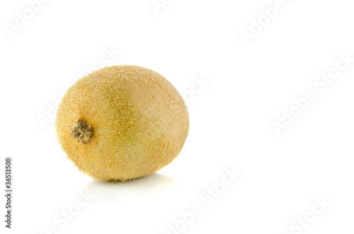 Kiwi fruit on a white background.