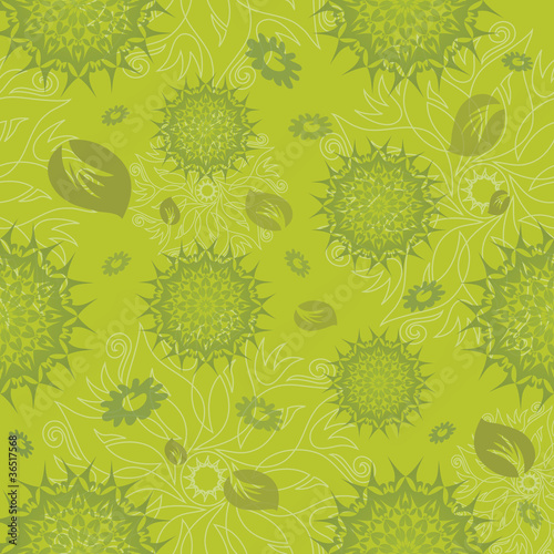 Fond Motif Mandalas / Fleurs et Feuilles - Seamless