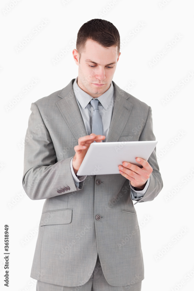 Portrait of a businessman using a tablet computer Portrait of a businessman using a tablet computer