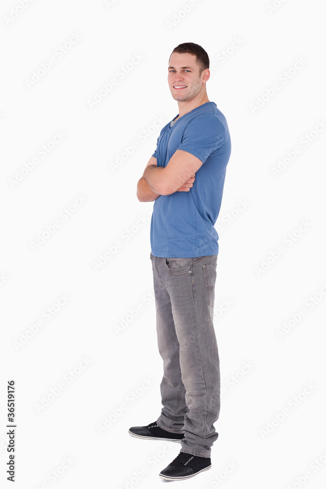 Portrait of a handsome man standing up