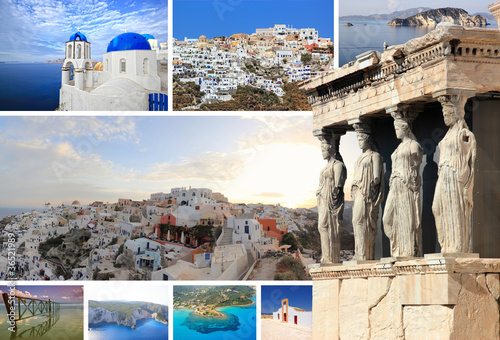 Fototapeta Naklejka Na Ścianę i Meble -  set of summer photos