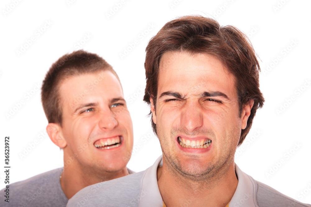 Two handsome men isolated Two handsome men isolated