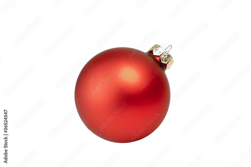 Isolated Red Christmas Ball Isolated Red Christmas Ball