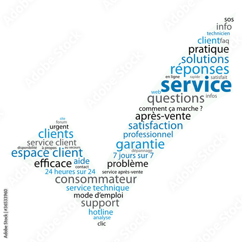 Nuage de Tags "SERVICE" (clients coche aide questions réponses)