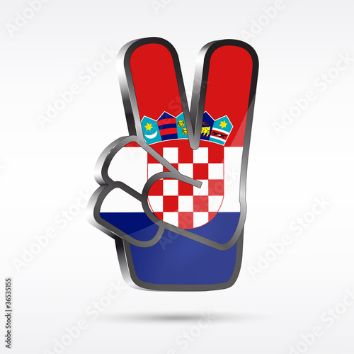 Croatia Finger Victory