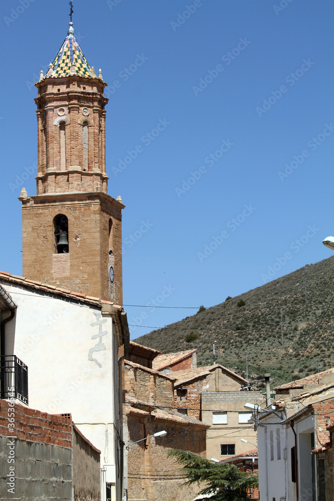 Church in Cubla Teruel province Aragon Spain