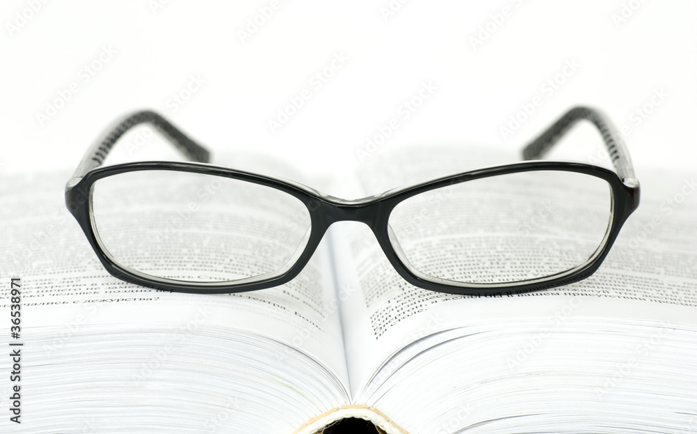 Glasses and book Glasses and book