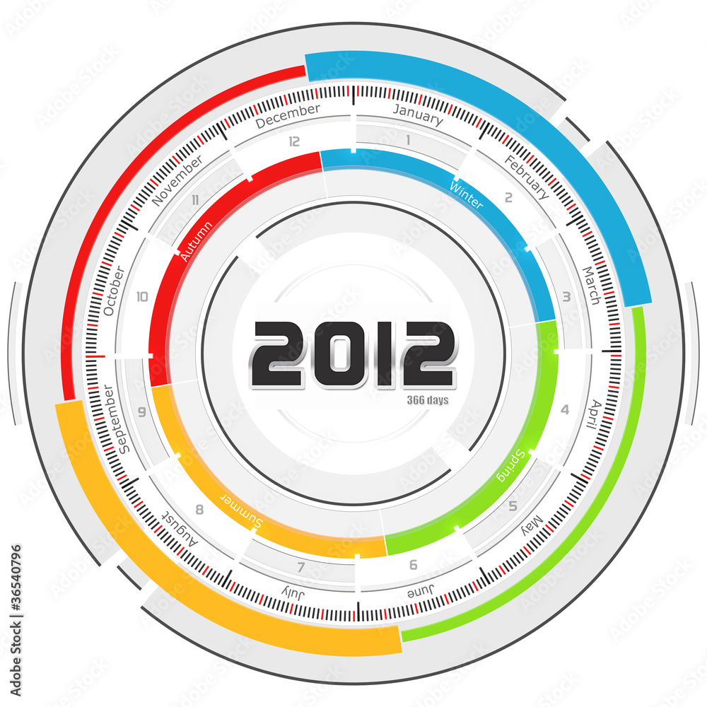 2012 calendar - futuristic concept design 2012 calendar - futuristic concept design