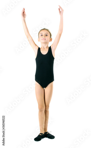 little girl ballerina, isol...