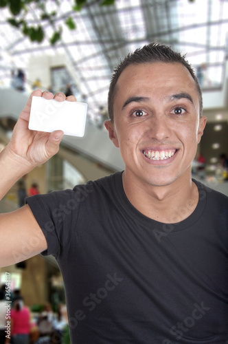 Young Man with credit card