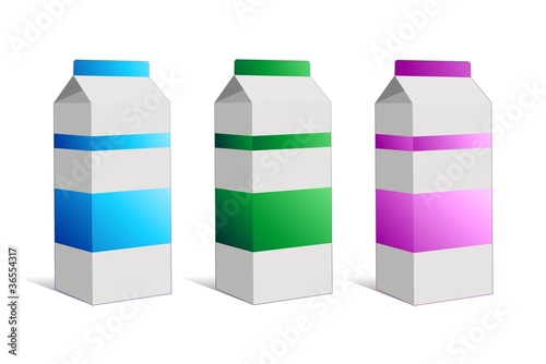 Latte Cartone  Brick-Milk-Vector