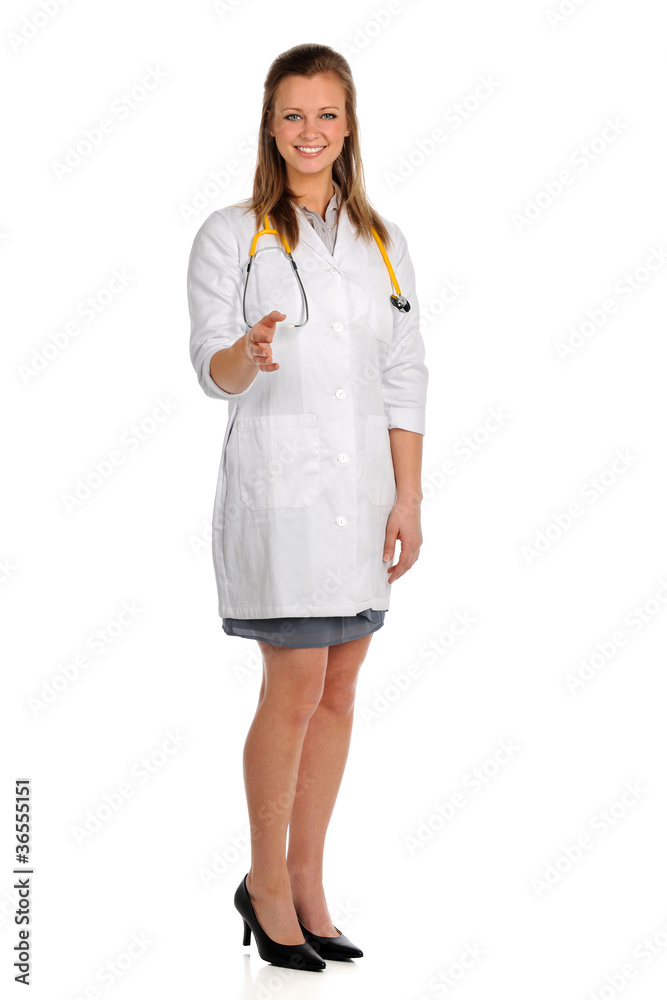 Female Doctor Offering handshake