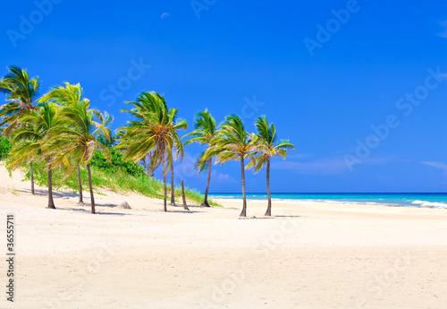 The famous Varadero beach in Cuba