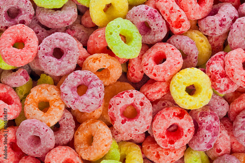 Colorful  children's cereal