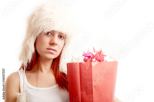 Beautiful christmas woman