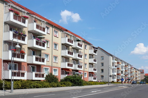 Obraz na płótnie Plattenbau in Schwedt w salonie