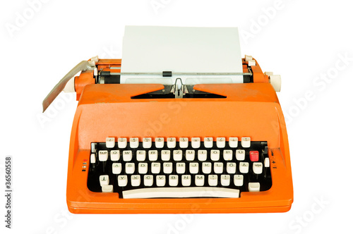 Vintage typewriter isolated