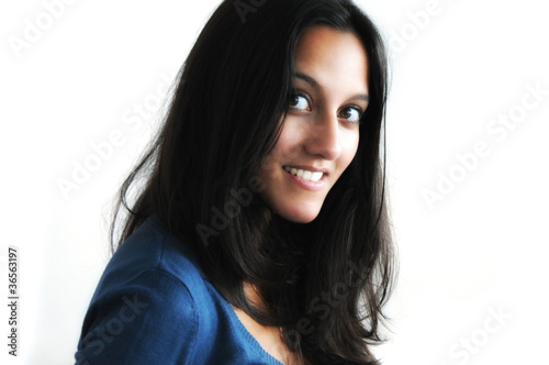 Beautiful indian brunette woman portrait