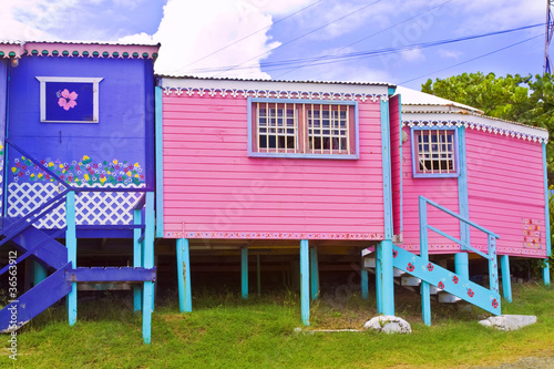 houses at St Maarten tropical island