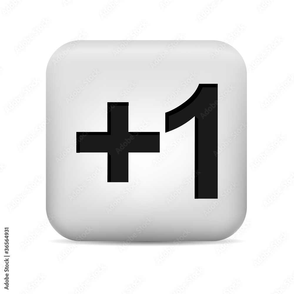 Obraz premium Plus one button