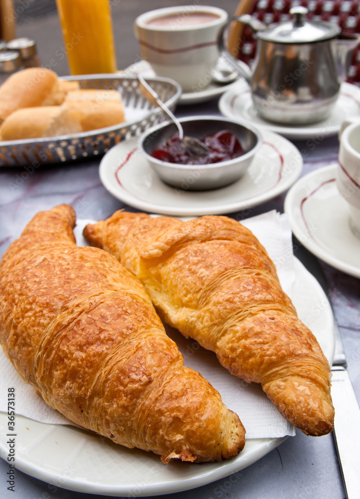 coffee and croissants