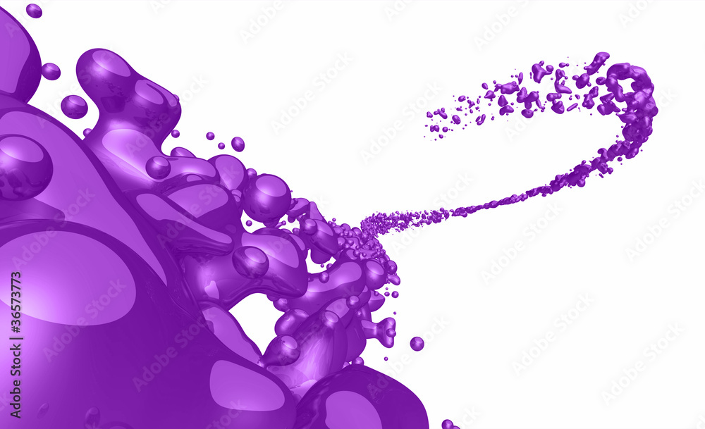 Fototapeta premium Purple liquid flow