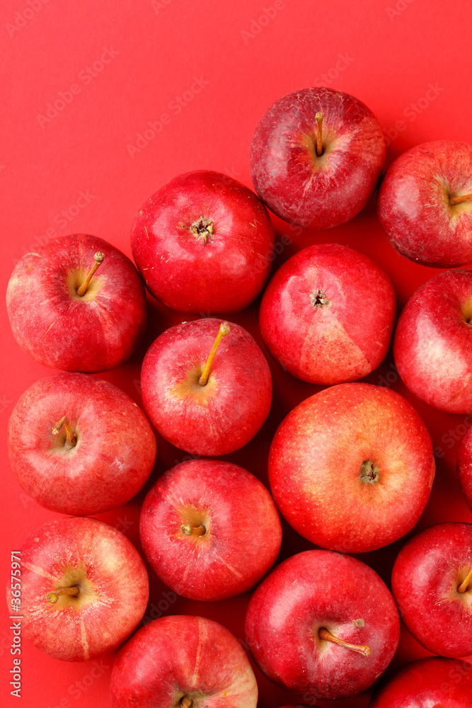 background with fresh red apples background with fresh red apples