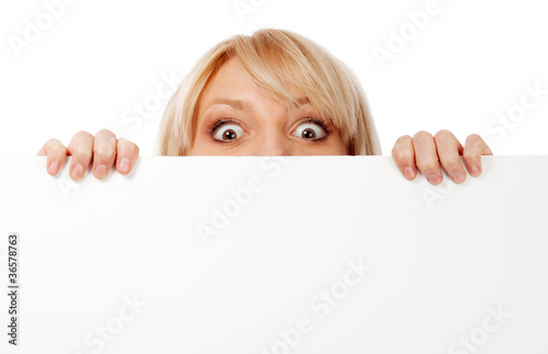 Photography Beautiful woman looking surprised and scared