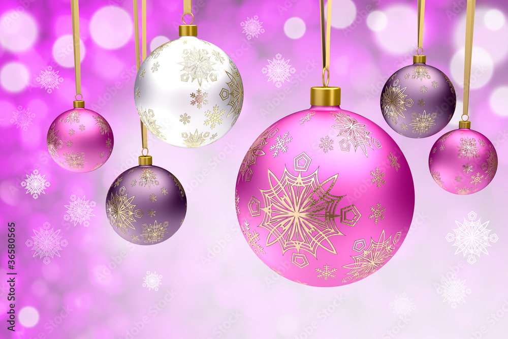Obraz premium colorful christmas bauble balls