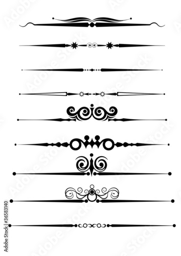 Ornamental Rule Lines Set