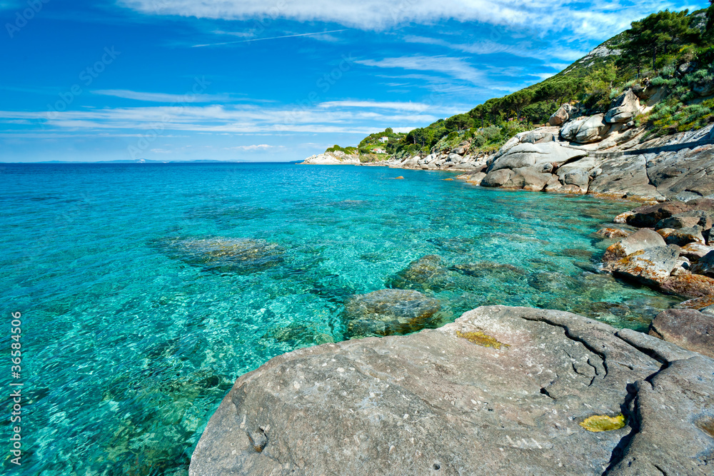 Obraz premium Plaża Capo Bianco, wyspa Elba.
