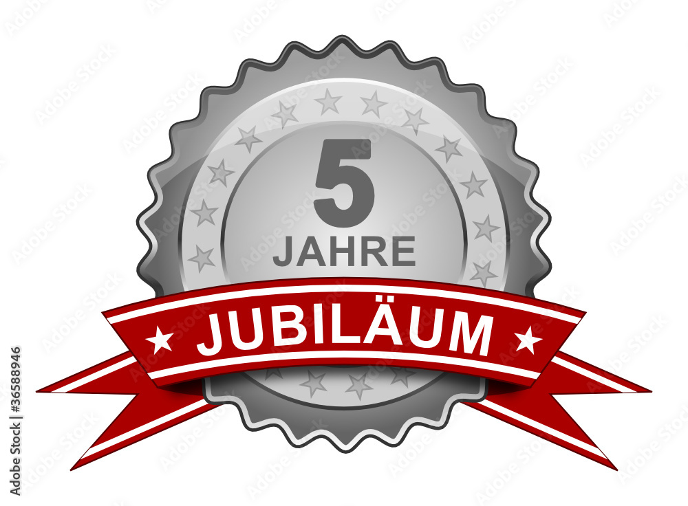 5 Jahre Jubiläum - Plakette