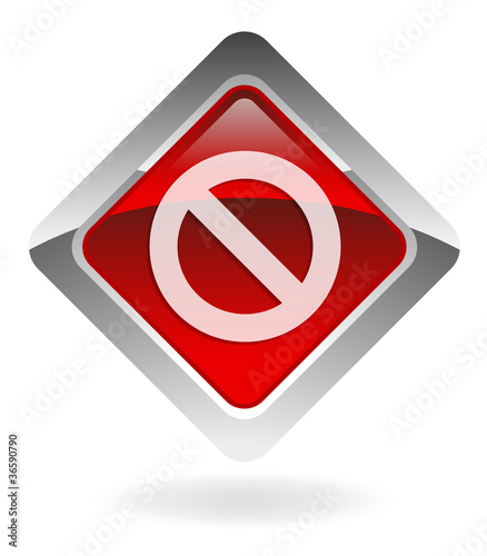 red vector button "stop"